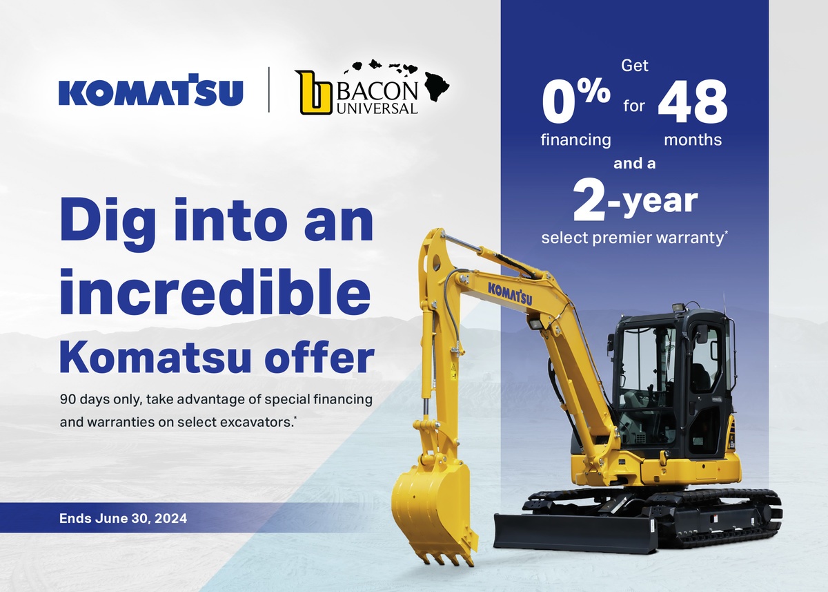 Dig into an Incredible Komatsu Offer - 0% for 48 Months and a 2-Year Select Premier Warranty