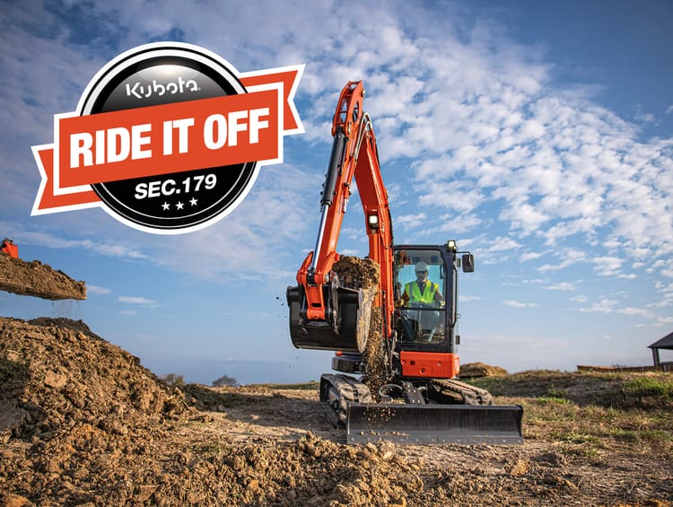 RIDE IT OFF! Don’t Miss Your Chance to Save Big When You Combine Section 179 and Kubota Financing